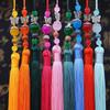 Ventoinha de Borboleta com Borla: Decoração Ornamentada de Fantasia Hanfu de Seda de Gelo de Poliéster Tecido à Mão