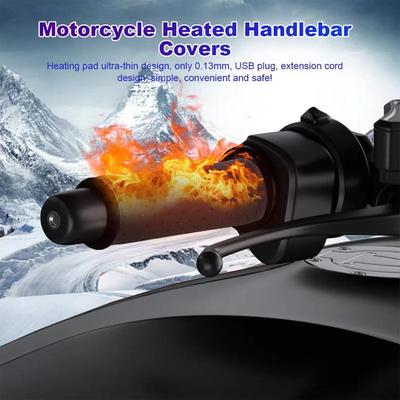 Motorcykeluppvärmda handtag 5V Handtagsuppvärmning USB-driven Uppvärmd styrevärmare Uppvärmd grepphylsa med 3 växlar