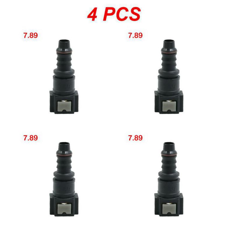ID8 7.89 Car Fuel Line Coupler Hose Quick Connect Rubber Nylon Oil Line Pipe Adapter Disconnect Release Hose Connector