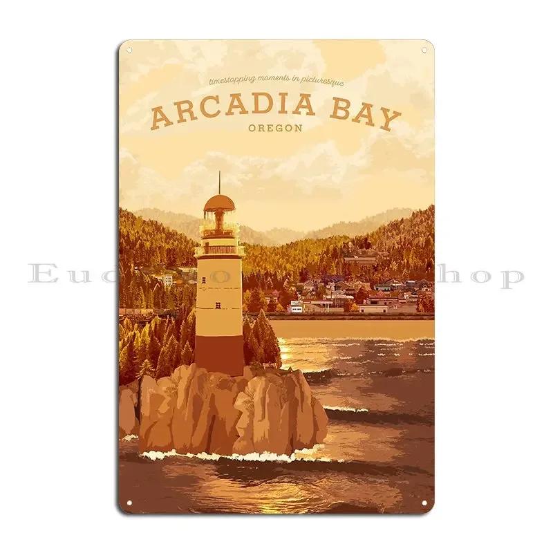 Life Is Strange Arcadia Bay Travel Poster Sunset Metal Sign Create Plaques Wall Decor Printing Wall Decor Tin Sign Poster 20x30cm(7.8x11.8inch)