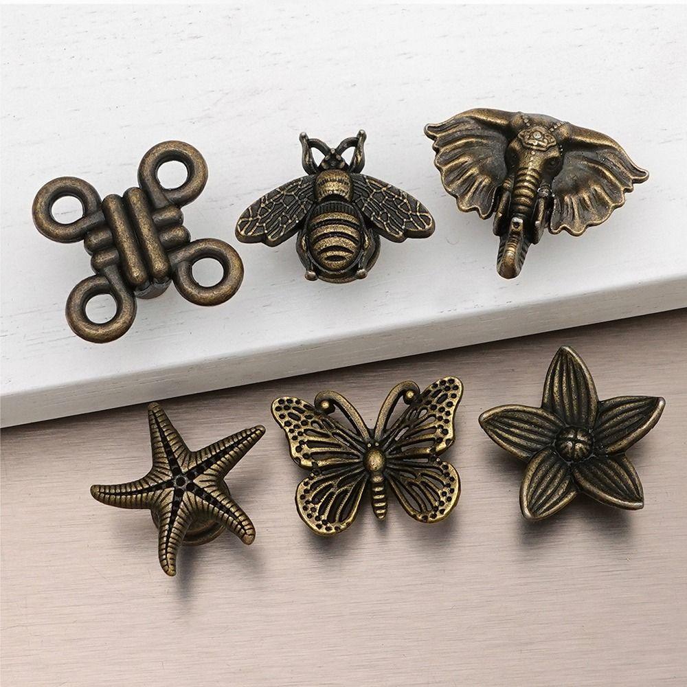 1pc Decorative Vintage Cabinet Knobs Zinc Alloy Cabinet Handle Butterfly Cabinet Knobs  Cupboard