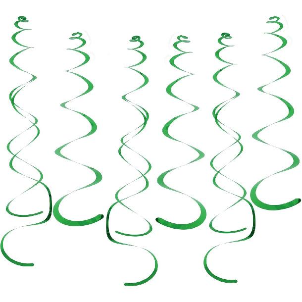 Fumwase 30 PCS Party Swirl Decorations Hot Pink Shinny Foil Hanging Swirl Decorations with Double-Swirls and Single-Swirls Plastic Streamer for