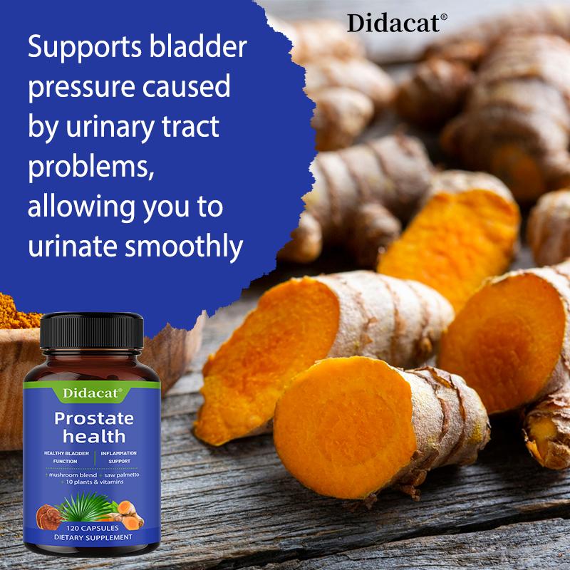 Prostata-Gesundheitskapseln Enthält Sägepalme Tanzpilz Vitamin C Selen zur Erhaltung der Prostata-Gesundheit 120 Vegetarische Kapseln