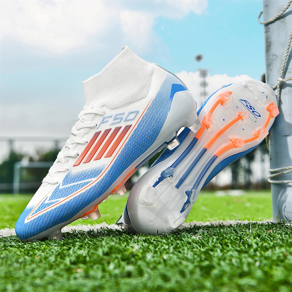 Nuove Scarpe da Calcio da Uomo Ragazzi Traspiranti Sportive Stivali da Calcio Outdoor Tacchetti Adulto Tacchetti Lunghi Allenamento Antiscivolo Partita Comode