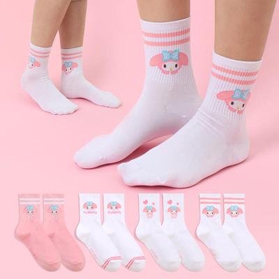My Melody Multi Adult Mid-Calf Socks 4-Pair Set