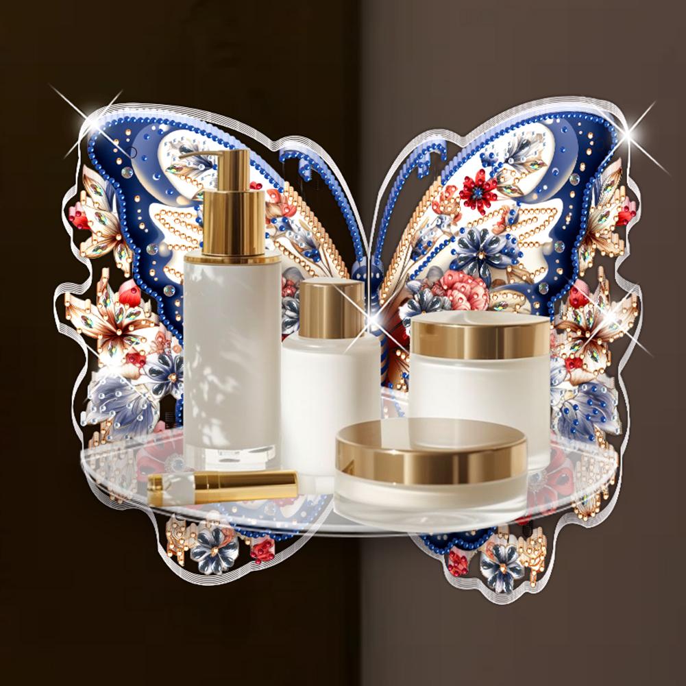 Butterfly Diamond Painting Corner Shelf Storage Rack Diamond Art Corner Display Rack for Wall Decor Storage