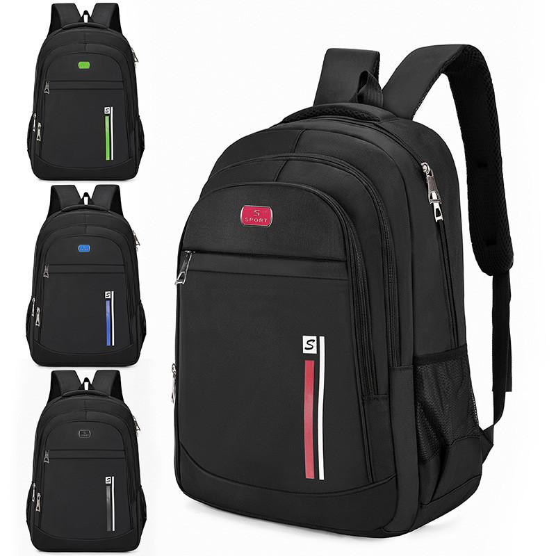 Letter S Backpack Waterproof Wear Resistant Zipper Adjustable Shoulder Strap