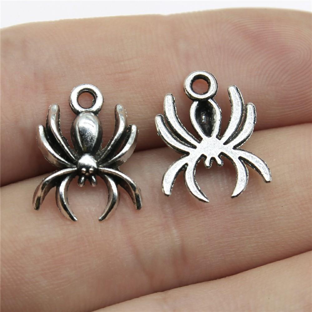 20pcs Halloween Charms For Jewelry Making Ghost Pumpkin Witch Spider Bat Pendants DIY Findings Tibetan Jewelry