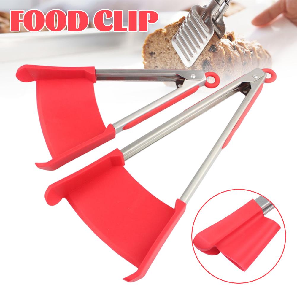 One-piece Silicone Food Tong High Temperature Resistant Food Clamp Kitchen Utensil
