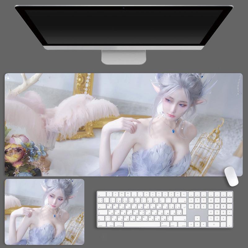 Tappetino per tastiera Anime sexy nudo HD stampa tappetino per mouse grande tappetino per mouse da gioco in gomma tappetino da scrivania antiscivolo per tette grandi
