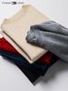Men's American Tommy Wool Round Neck Thickened Cashmere Sweater - Casual Solid Color Knit Pullover