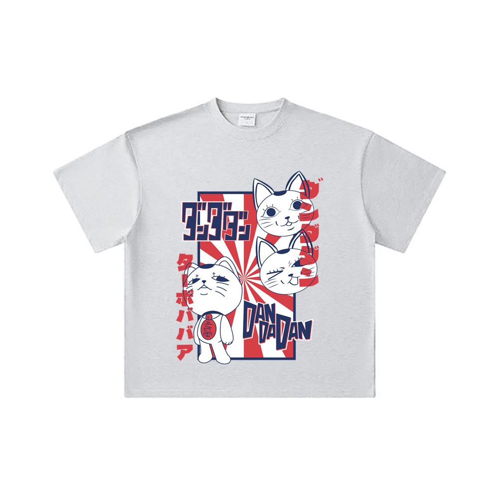 260 GSM Double Yarn 32 Count 100% Cotton Dandadan V29 Turbo Granny Print Unisex Heavy Cotton T Shirt