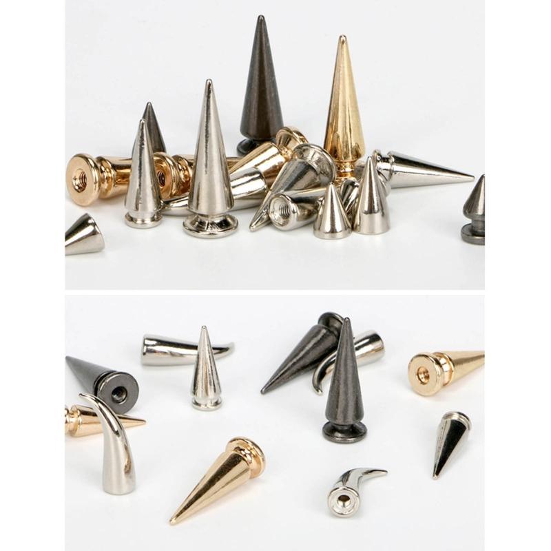 10Pcs Decorative Rivets Set Punk Style Nail Buckles Screw Mount Stud Rivets DIY Crafts PU Belt Shoes Clothing Spikes