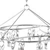 Clothes Drying Hanger Stainless Steel Multi Clip Laundry Drip Hanging Rack for Underwear Socks Hat
