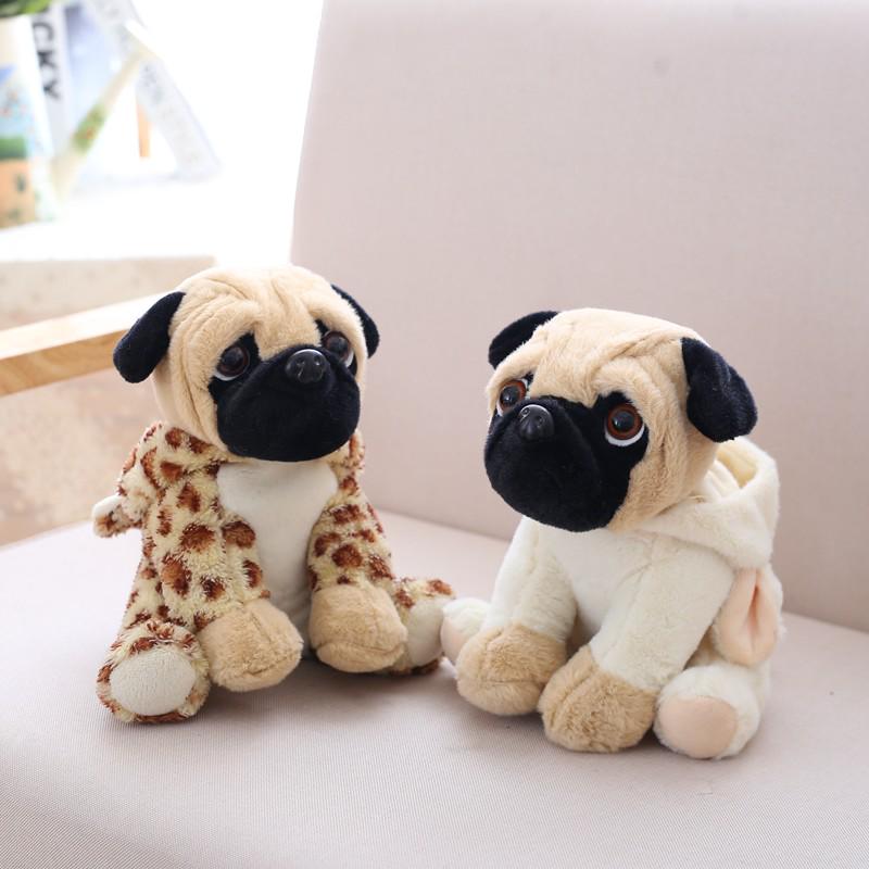 20CM Stuffed Simulation Dogs Plush Sharpei Pug Lovely Puppy Pet Toy Plush Animal Toy Birthday Christmas Gifts