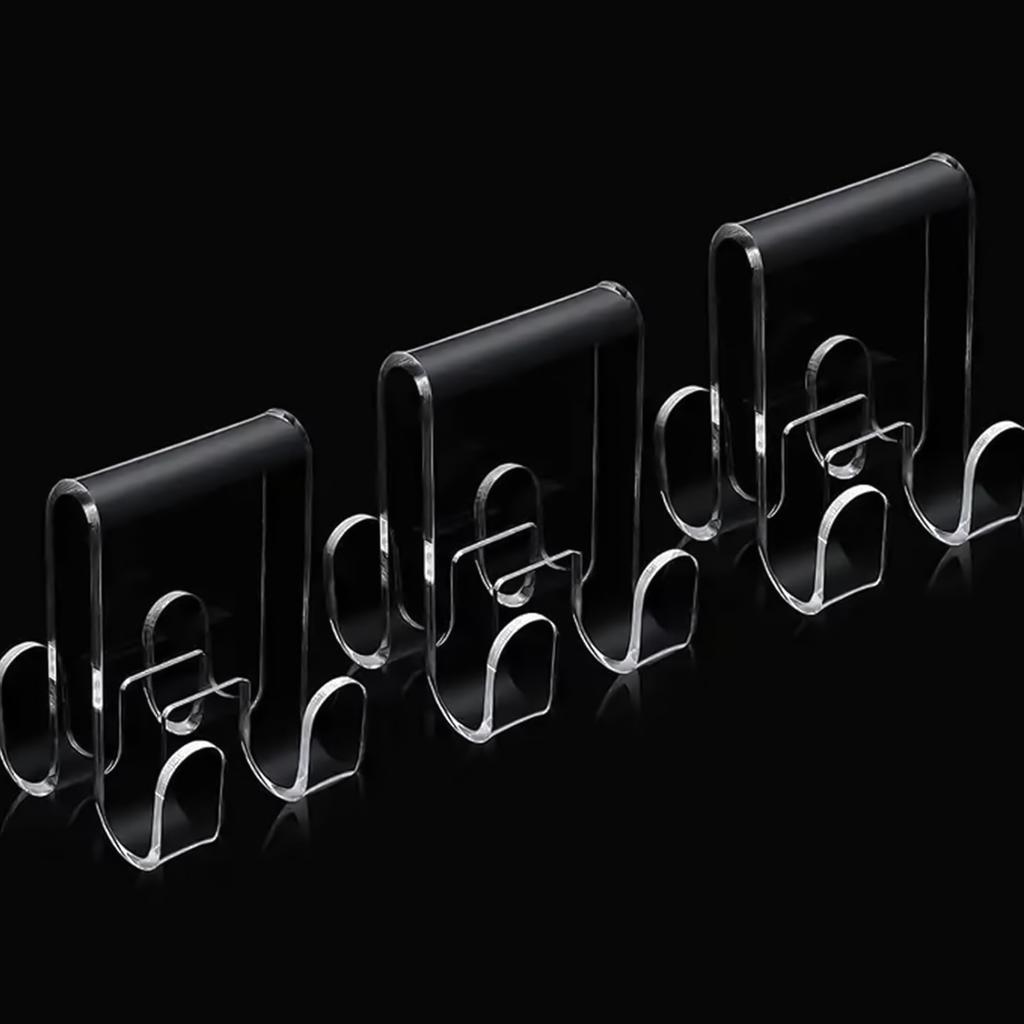 Shower Door Hooks Behind Door Towel Rack Towel and Coats Hanger Nonstick and Non-punching Over the Door Bathroom Accessories