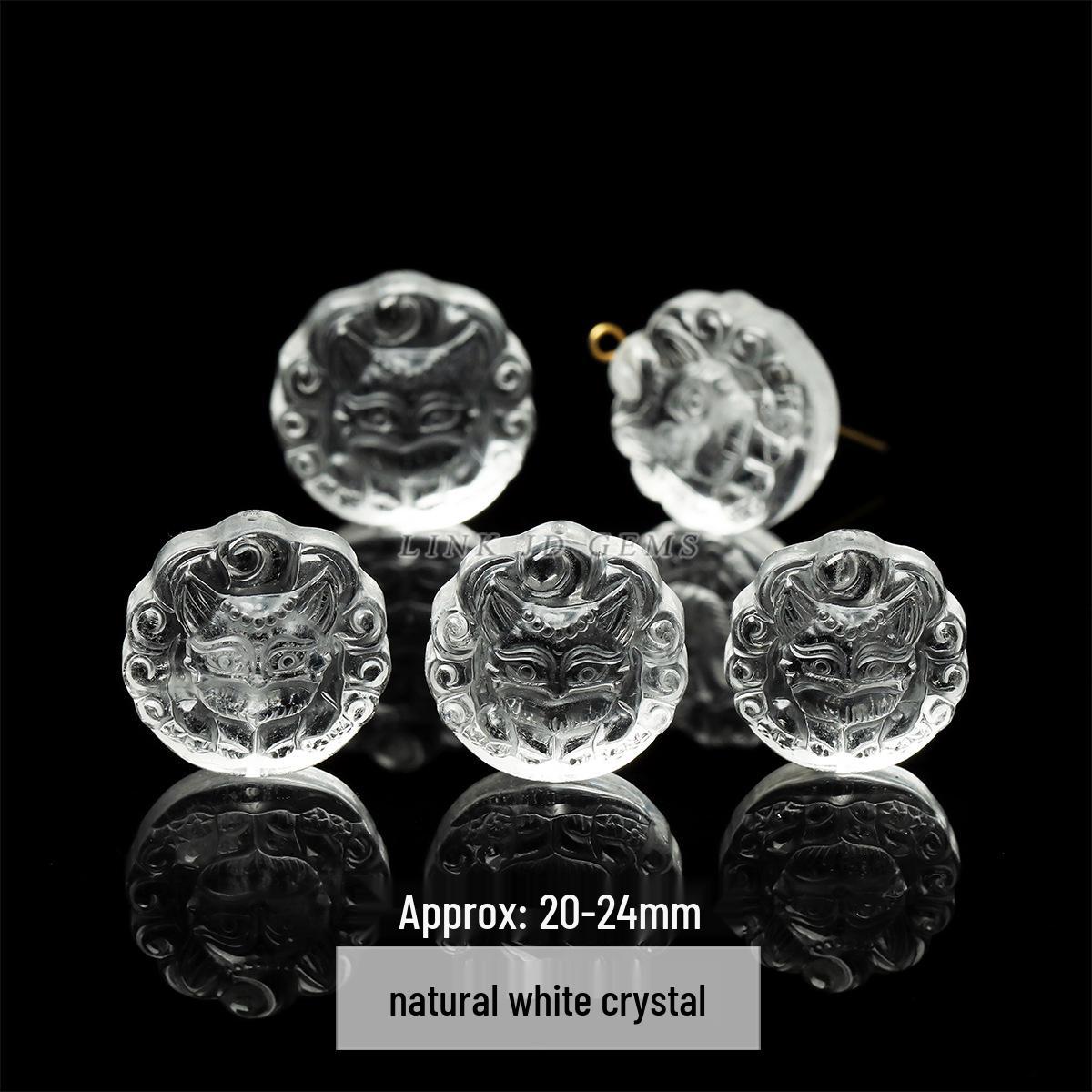 

Jingde Jewelry White Crystal Carved Fox Pendant Charm Sweater Chain Accessory.