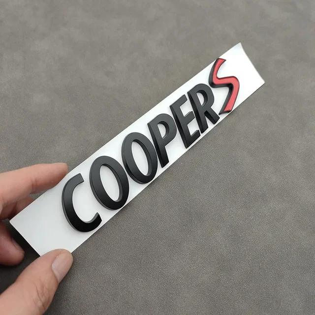 3D Logo Cooper S Emblem Letters Nameplate Car Rear Trunk Coopers Badge Sticker R53 R52 R56 F57 F55 F56 Jcw Accessories