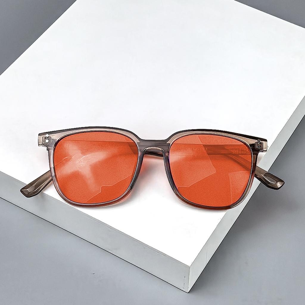 SHINU Orange Lens Anti Blue Light Glasses for Computer or Long Time Gaming Tr90 Frame Y2k Glasses