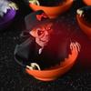 Glowing Halloween Candy Bowl Battery Powered Halloween Ghost Ornament Party Props Fruit Bowl  Gift