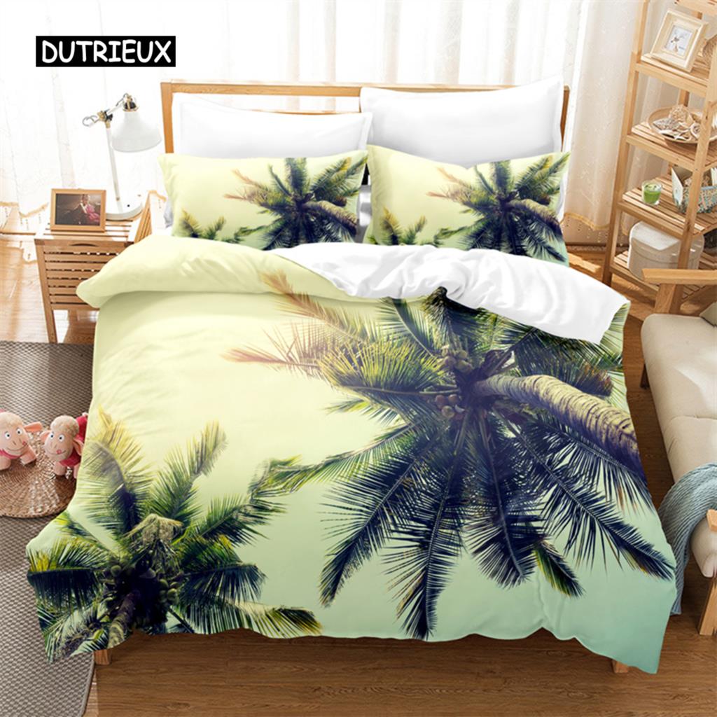 

Coconut Tree, Mangrovel Bed Ensemble Comforter Cover Package 3d Bedding Digital Printing Bed Linen Queen Size Size Bed Package Fashion Design EU single(135x200cm)
