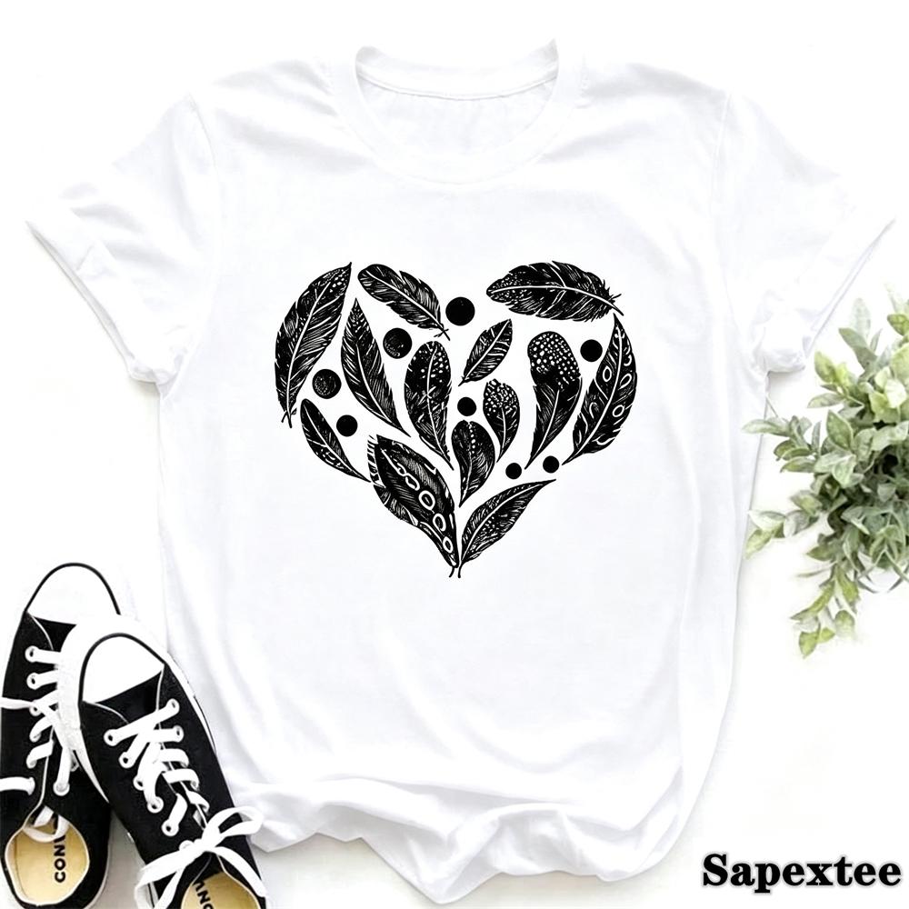 2027 New Finger Heart T Shirt Unisex Tops Korean Ulzzang Graphic Tees Unisex Fashion Unisexs T Shirts 90s Girls Black Shirt