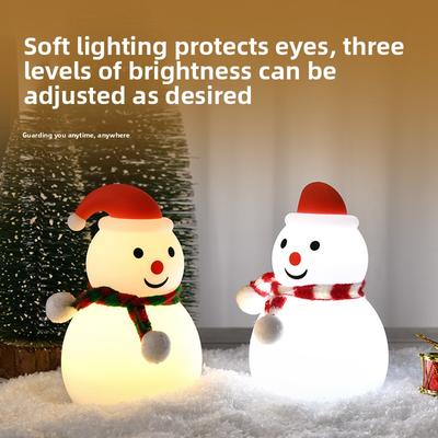 Weihnachtsdekoration Schneemann Klopflampe Silikon Bluetooth Stereo Nachtlicht