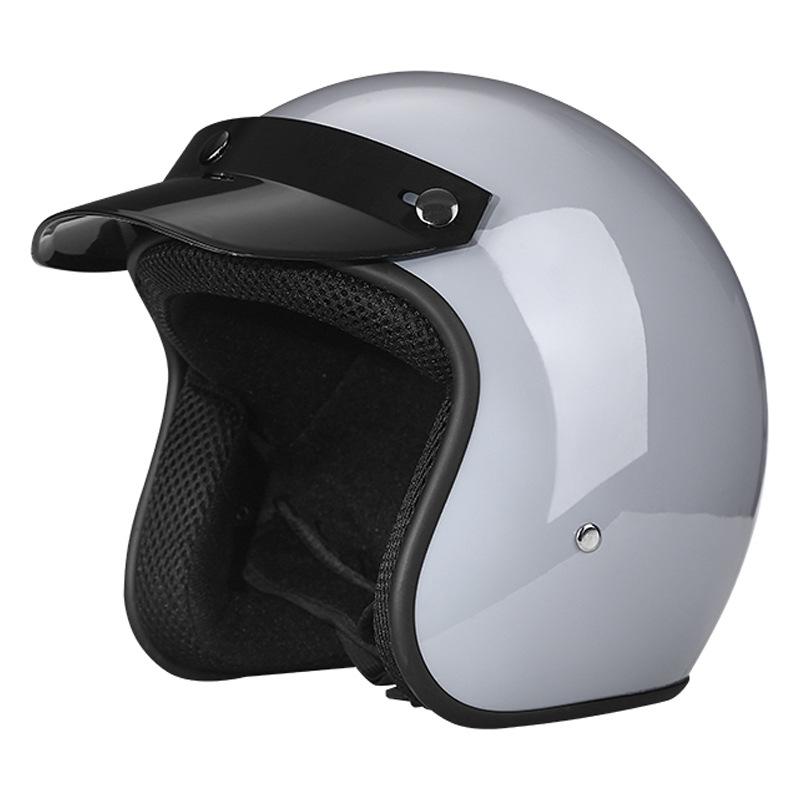 Unisex Half Helmet for Motorcycle & Electric Scooter Safety, Model 208 серый