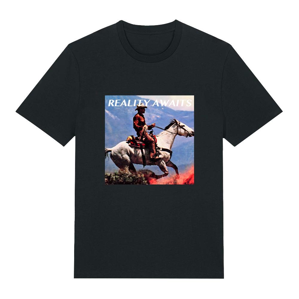 

The Strokes Reality Awaits Cover Pattern T-shirt Retro Vintage Print T Shirts Men Fashion Casual Cotton Short Sleeve Tops Unisex XS чёрный