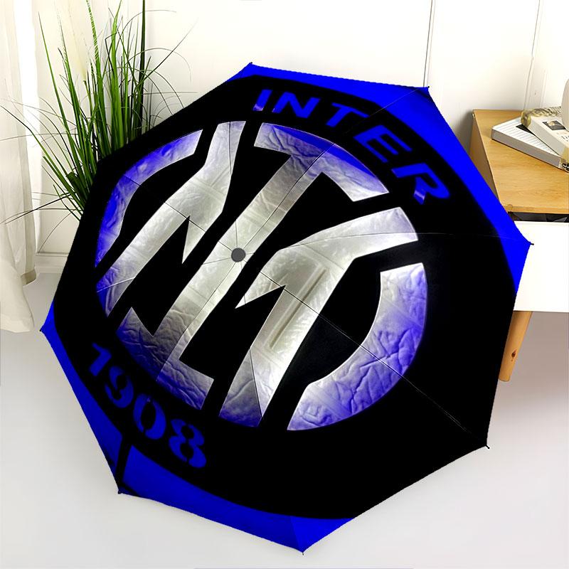 Inter Milan, Automatic Folding Umbrella, Portable and Foldable Design, 8 Ribs, a Christmas or Birthday Gift.