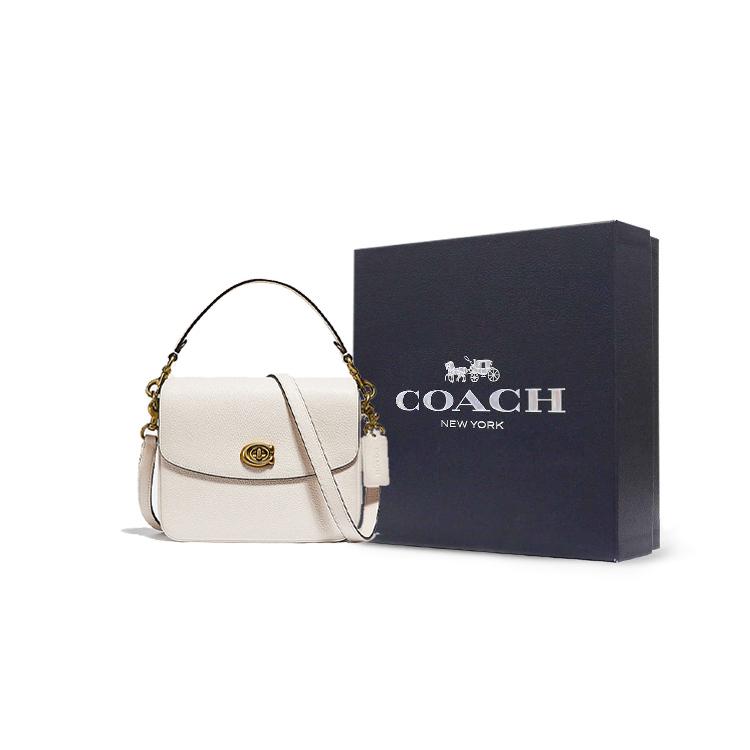 Coach Cassie Pebbled Leather Messenger Bag , Shoulder Bag , Crossbody Bag , Handbag Small Women's White (Unisex) Handbags 88346 B4HA