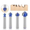 1/4inch 6mm Shank 90 Degree V Groove Template V-Groove V Grooving Router Bitit Carbide Milling Cutter Wood Drilling