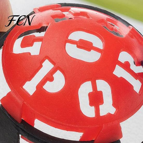 Golf Ball Pattern Templates 7Pcs/Set Line Marker Templates, Alphabet Putting Alignment Portable Marking Tools, Liner Drawing Stencil, Accessories Tool