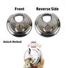 1/2PCS Round Stainless steel Heavy Duty Key Lock Security Padlock Outdoor Gym Safely Door Lock Anti-theft Tools