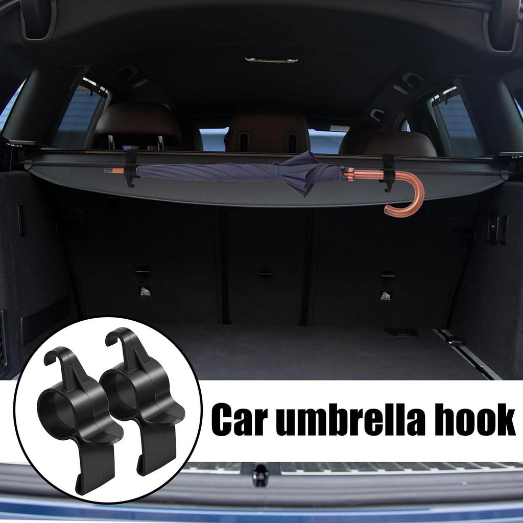 Car Umbrella Hook 2 Pieces Vehicle Bag Hanger High Load-Bearing Umbrella Hook for Van RV Automotive Road Trip Camping Travel