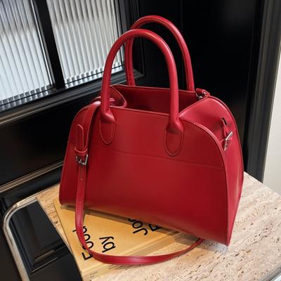 Czerwony Kolor Duży Rozmiar Damskie Torebki Retro Jednolity Kolor Zamszowa Torba na Ramię Shopper Tote Luksusowe Designerskie Torebki
