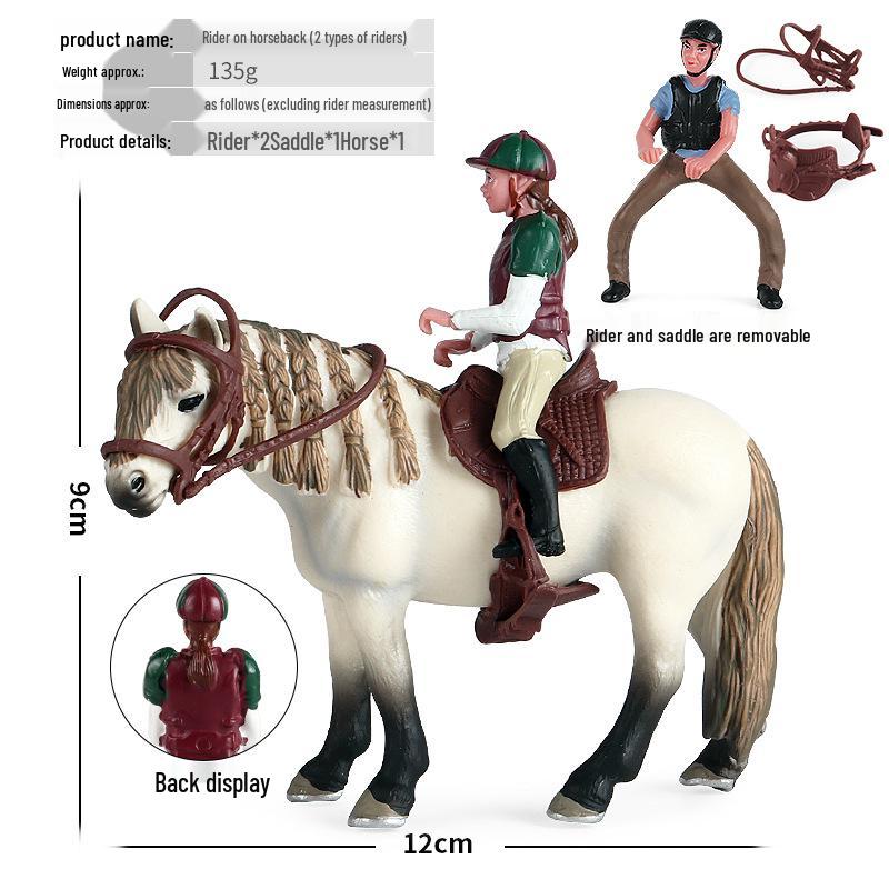 Children's Farm Animal Simulation Model: Appaloosa, Arabian, and Yellow Horse Toys