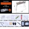 Large Outdoor Stainless Steel BBQ Charcoal Grill with Folding Rack