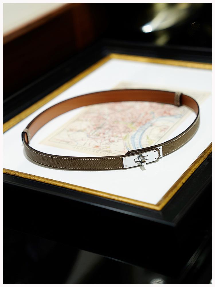 Curea de damă din piele Eo/wift piele de vițel, curea reglabilă pentru damă fără găuri, temperament versatil