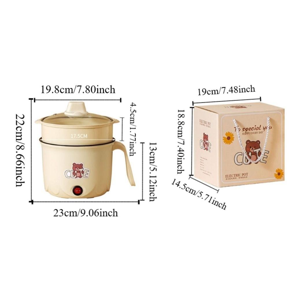 Anti Scalding Non-stick Electric Cooker Dry Boil Protection Non-stick Hot Pot  Dormitory