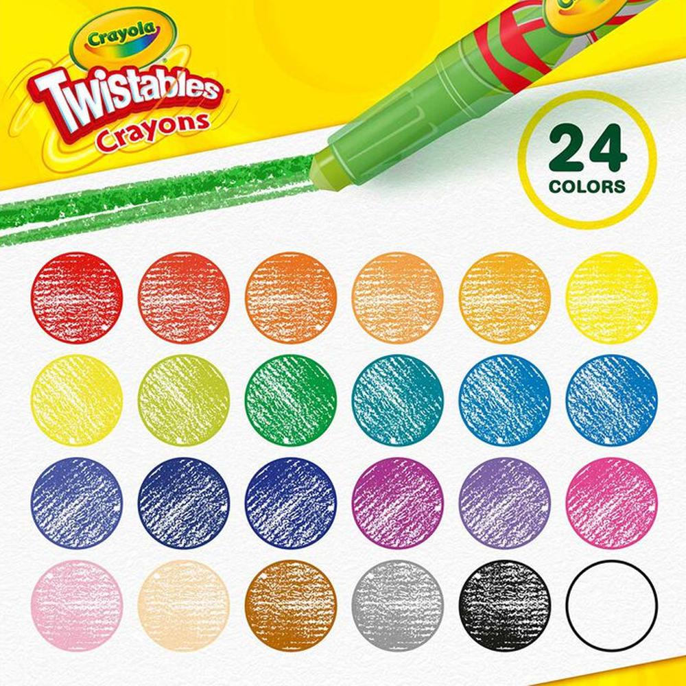 Wachsmalstifte ohne Anspitzen für Kinder Twistable Crayola 24 Farben