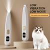 Pet Hair Trimmer Low Noise USB Rechargeable Waterproof Pet Hair Shaver with LED Light for Dogs and Cats
