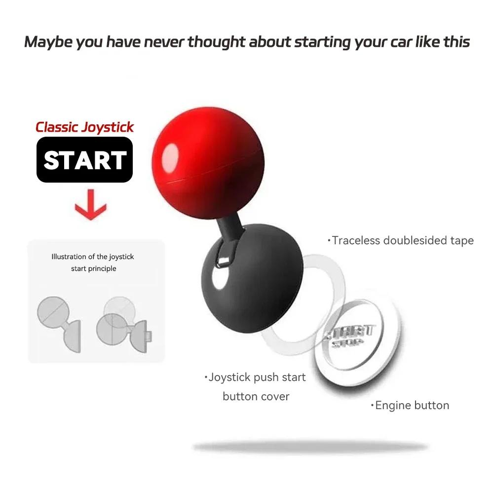 Car One Click Start Plastic Button For Car Engine Start/stop One-click Start Button Cover Decoration Sticker Plastic Style