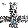 Layered Tree Wall Sculpture Metal Cross Art, of Life Hanging Crosses Decor, Art for Garden Living Room Bedroom Retro Style