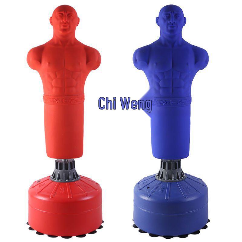 XSZ Silicone Human-Shaped Boxing Dummy: Adult Professional Freestanding Rubber Sandbag for Taekwondo and Sanda Training.