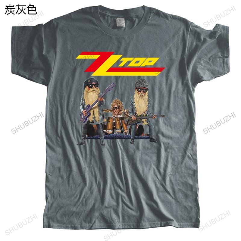 Cotton Tshirt Men Crew Neck Tops Classic ZZ Rock Band Funny Fashion Shubuzhi Casual Unisex Teeshirt Euro Size Brand Clothing