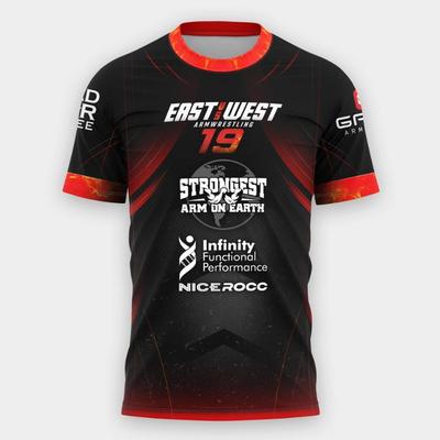 Męska Koszulka Siłowanie na Rękę Trening Nadgarstków Fitness Krótki Rękaw Letnia Szybkoschnąca Oddychająca T-shirty Modne Top z Okrągłym Dekoltem Koszulka na Siłownię