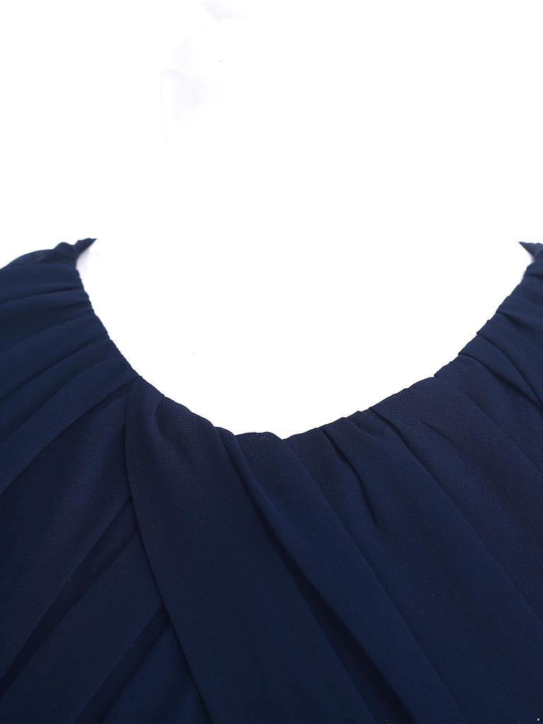 Completo per Feste e Celebrazioni per Bambine: Tuta in Chiffon con Volant e Fiore Amovibile, Vita Alta con Cintura per Eventi