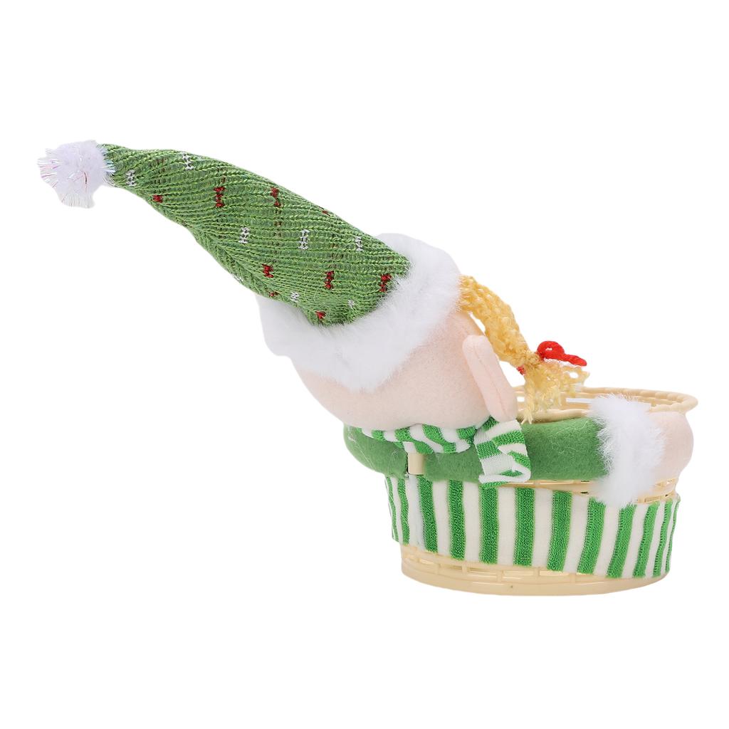 Xmas Basket Dish Bowl Xmas Snack Dried Fruits Nuts Storage Holder for Table Desk Decoration