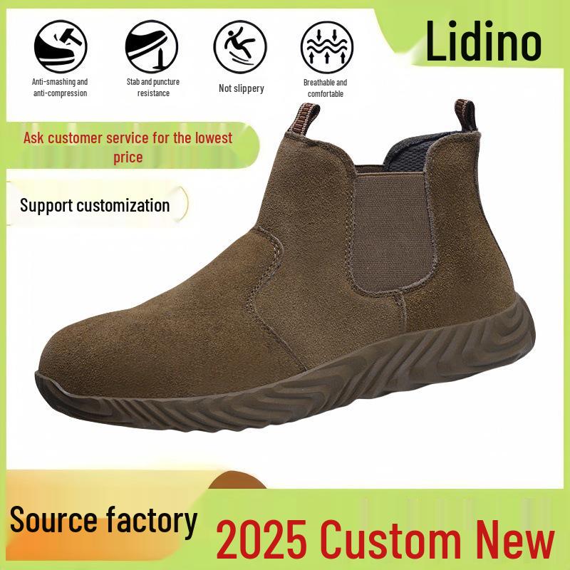 Men's Safety Work Shoes - Anti-Smash, Anti-Puncture, Anti-Scald, Wear-Resistant, Non-Slip, Soft Sole, Breathable Welding Footwear